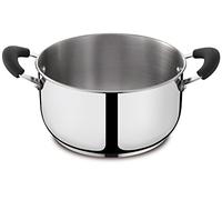 Lagostina Cocotte profonde Gioiosa avec 2 poignées, acier inoxydable, diamètre 22 cm, 4,0 litres