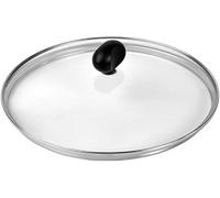 Lagostina, Couvercle pour casseroles en verre, avec valve pour déversement vapeur et bord en acier, lavable au lave-vaisselle, poignée confortable, diamètre 20 cm