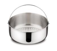 Lagostina Accessoires Panier à Vapeur en Acier Inoxydable, pour Bacs à Pression 5 l, Acier inoxydable 18/10, Argent, 18 cm