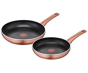 Lagostina cuivrée set de poêles effet cuivre, aluminium anti-adhésif, 24/28 cm