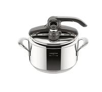 Lagostina Diva, autocuiseur à pression 5 L en acier inoxydable, panier inclus, avec fond Lagofusion® et vanne à 2 pressions, compatible avec induction