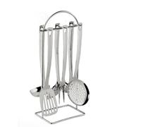 Lagostina Grancucina Louches porte-outils avec 6 accessoires en acier inoxydable, avec support