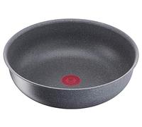 Lagostina Ingenio Induction Mineralis Wok pour Plaque à Induction, avec revêtement en Aluminium Antiadhésif, Gris, Ø 28 cm