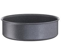 Lagostina Ingenio Mineralis Green Casserole Ø 24 cm, en Aluminium 100% recyclé, pour gaz, Four et Induction avec indicateur de Cuisson, utilisable avec poignée Amovible