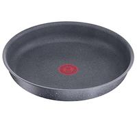 Lagostina Ingenio Mineralis Green Poêle Ø 24 cm, en Aluminium 100% recyclé, pour gaz, Four et Induction avec indicateur de Cuisson, utilisable avec poignée Amovible