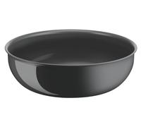 Lagostina Ingenio Vivissima, Wok en céramique antiadhésive 26 cm, utilisable avec poignée amovible, 100% aluminium recyclé avec technologie Thermo-Signal pour toutes les sources de chaleur, y compris