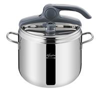 Lagostina Irradial Control Lagoeasy'UP Autocuiseur 7 L en Acier Inoxydable 18/10 Ø 22 cm, Casserole Induction et à Gaz, Couvercle à Ouverture Facile, Fond Irradial Plus Triple Couche