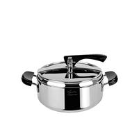 Lagostina La Classica Marmite à Pression avec Panier et écodose Moderne Ø 22 cm, 3.5 lt Acciaio e Nero
