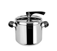 Lagostina La Classica Marmite à Pression avec Panier et écodose Moderne Ø 22 cm, 7 lt Acciaio e Nero