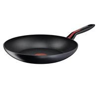 Lagostina Ligne rouge Wok antiadhésive en aluminium, Ø 28 cm, casserole à induction, gaz et four jusqu'à 175 °C, indicateur de cuisson thermosignal, poignées en silicone antidérapantes