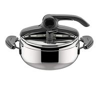 Lagostina Mia Lagoeasy'UP Autocuiseur 3,5 L en Acier Inoxydable 18/10 Ø 22 cm, Casserole Induction et à Gaz, Couvercle à Ouverture Facile, Fond 3 Couches Irradial Plus, Lavable au Lave-Vaisselle