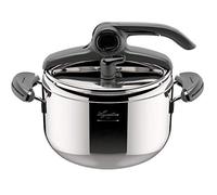 Lagostina Mia Lagoeasy'UP Autocuiseur 5 L en Acier Inoxydable 18/10 Ø 22 cm, Casserole Induction et à Gaz, Couvercle à Ouverture Facile, Fond 3 Couches Irradial Plus, Lavable au Lave-Vaisselle