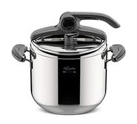 Lagostina Mia Lagoeasy'UP Autocuiseur 7 L en Acier Inoxydable 18/10 Ø 22 cm, Casserole Induction et à Gaz, Couvercle à Ouverture Facile, Fond 3 Couches Irradial Plus, Lavable au Lave-Vaisselle