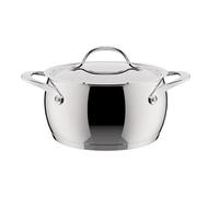 Lagostina Orchestra Casserole Profonde avec Couvercle en Acier Inoxydable 18/10 Ø 16 cm, Fond Lagotherm 3 Couches, Effet Miroir Extérieur et Intérieur Satiné, pour Toutes les Sources de Chaleur