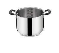 Lagostina Pratique Pot Haute 2 poignées pour Induction, Gris, 22 cm, Acier 18/10