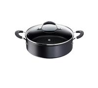 lagostina sauteuse anti-adhésive + couvercle 26cm noir 012165031826 tempra