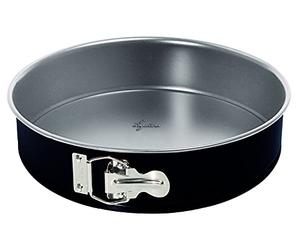 Lagostina Savoureux Moule à gâteau ouvert avec fermeture éclair en acier antiadhésif pour four, noir, diamètre 28 cm