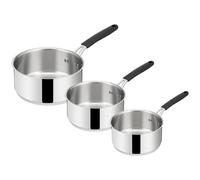 Lagostina Casseroles Tempra – 3 pièces 16/18/20 cm – Acier inoxydable argent