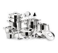 Lagostina Batterie de cuisine Sfiziosa 24 pièces Acier inox 18/10 Induction