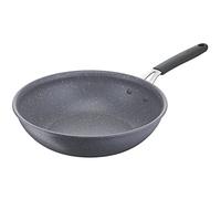 Lagostina Tempra Mineral Wok Antiadhésif en acier et aluminium avec revêtement minéral+Ø 28 cm, poignée en silicone, effet pierre, adaptée à toutes les sources de chaleur