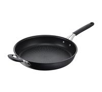 Lagostina Tempra, Poêle 32 cm avec Revêtement Antiadhésif en Titane Anti-rayures, Fond en Acier Inoxydable, Manche Riveté en Acier et Silicone, pour Toutes les Sources de Chaleur y Compris l'Induction