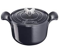 Lagostina Tradizione Cocotte en Fonte Emaillée pour Cuisson Longue Durée Ø 18 cm, Casserole Induction, Gaz et Four jusqu'à 220 °C, Marmite avec Couvercle pour Ragoût et Cuisson Lente