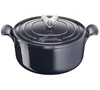 Lagostina Tradizione Cocotte en Fonte Emaillée pour Cuisson Longue Durée Ø 22 cm, Casserole Induction, Gaz et Four jusqu'à 220 °C, Marmite avec Couvercle pour Ragoût et Cuisson Lente