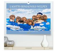 Lagotto Romagnolo Welpen - Sieben kleine Weltentdecker auf großer Fahrt (hochwertiger Premium Wandkalender 2026 DIN A2 quer), Kunstdruck in Hochglanz: ... begleiten Liebhaber der Rasse durch das Jahr