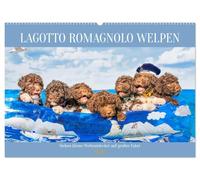 Lagotto Romagnolo Welpen - Sieben kleine Weltentdecker auf großer Fahrt (Wandkalender 2026 DIN A2 quer), CALVENDO Monatskalender: 13 traumhafte ... begleiten Liebhaber der Rasse durch das Jahr