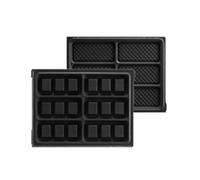 LAGRANGE Jeu de plaques Mini Gaufres, compatible avec tous les gaufriers "Tarti' Gaufres", Plaques en aluminium moulé, Revêtement antiadhésif double couche, 020322
