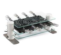 LAGRANGE, Appareil à raclette 8 personnes, 1000 W, Plateaux verre, Repose poêlons intégré, Design épuré, Bouton marche/arrêt, 009804