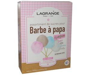 LAGRANGE Assortiments de 4 parfums de sucre pour Barbe à papa - 500 g