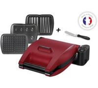 Lagrange - Croque, Gaufrier, Gaufrette Premium Gaufres Rouge Mat - Spatule