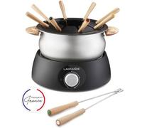 Lagrange Appareil à fondue électrique Classic 349015 – 8 pers, 1,5 L, 900 W, poignées bois