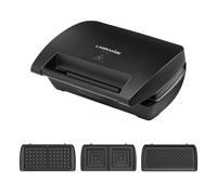 LAGRANGE - Gaufrier Mini Maxi, 900W, Multifonctions, Croque-monsieur XXL 120x120, livré avec les jeux de plaques Gaufres & Croque-monsieur & Panini, Nettoyage facile, 028662