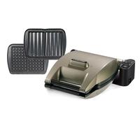 LAGRANGE Gaufrier Premium, 1200W, 2 jeux de plaques inclus (Gaufre & Croque Monsieur), Fabriqué en France, Réversible sur son socle, Cuisson personnalisée, Plaques amovibles, Multifonction, 019422