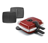 LAGRANGE Gaufrier Super2, 1000W, 2 jeux de plaques inclus (Gaufre & Croque-Monsieur), Fabriqué en France, Réversible sur son socle, Plaques amovibles, Multifonction, Nettoyage sans effort, 039452