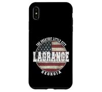 LaGrange Georgia, Drapeau américain Vintage Coque pour iPhone XS Max