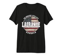 LaGrange Georgia, Drapeau américain Vintage T-Shirt Haut de Gamme