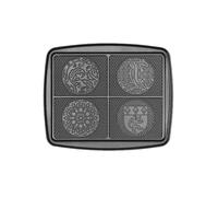 LAGRANGE Jeu de plaques 4 Bricelets Antiadhésif Compatible Gaufrier Super 2 Lagrange 030242