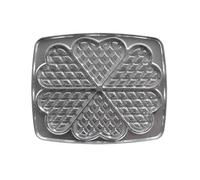 Paire de plaques pour 6 gaufres coeur pour super 2 gaufres 39111 Lagrange 030521 - gris