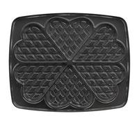LAGRANGE Jeu de plaques Gaufres Coeur, compatible avec tous les gaufriers "Super2", Plaques en aluminium moulé, Revêtement antiadhésif double couche, 030522, Noir