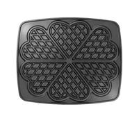 Lagrange – Jeu de plaques Super 2, antiadhésives pour 6 gaufres cœur 030522 Noir