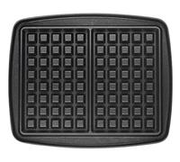 LAGRANGE Jeu de plaques Gaufres, compatible avec tous les gaufriers "Super2", Plaques en aluminium moulé, Revêtement antiadhésif double couche, 030122, Noir