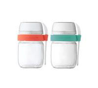 Lagrange Pots en verre pour yaourtière 440402 – Lot de 2, petite cuillère incluse, lave-vaisselle
