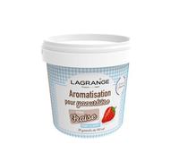 LAGRANGE, Lot de 4 pots d'arôme pour yaourt, Fraise, 380320 | Sucre arômatisé à la fraise pour yaourts
