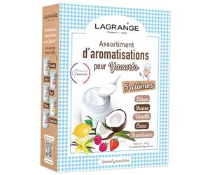 LAGRANGE, Lot de 5 arômes pour yaourts, 380500 | Citron, fraise, vanille, coco, framboise