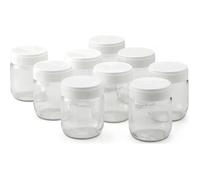 LAGRANGE Lot de 9 pots yaourtière - 430301 - 185 g - Transparent et blanc