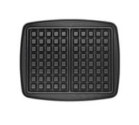 LAGRANGE Jeu de plaques Gaufres Liégoises, compatible avec tous les gaufriers "Premium", Plaques en fonte d'aluminium, Revêtement antiadhésif double couche, 010722, Noir