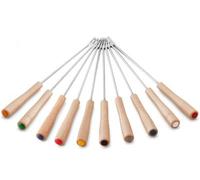 Lagrange Lot de 10 fourchettes à fondue Classic AC340106 Bois